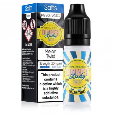 MELON TWIST NICOTINE SALT E-LIQUID BY DINNER LADY SALTS