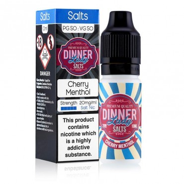 CHERRY MENTHOL NICOTINE SALT E-LIQUID BY DINNER LADY SALTS