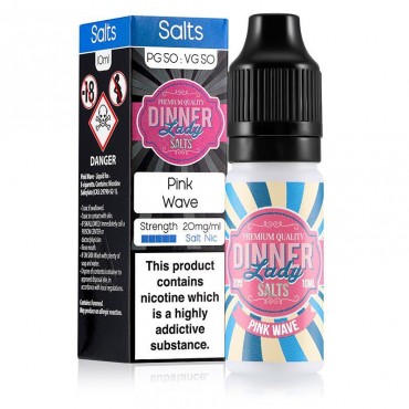 PINK WAVE NICOTINE SALT E-LIQUID BY DINNER LADY SALTS