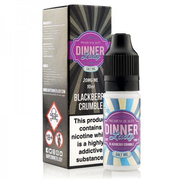 BLACKBERRY CRUMBLE NICOTINE SALT E-LIQUID BY DINNER LADY SALTS