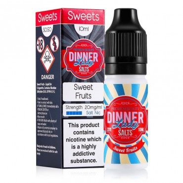 SWEET FRUITS NICOTINE SALT E-LIQUID BY DINNER LADY SALTS