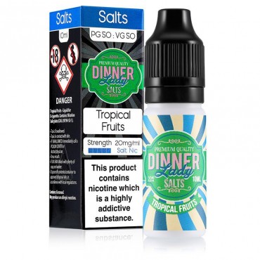 TROPICAL FRUIT NICOTINE SALT E-LIQUID BY DINNER LADY SALTS