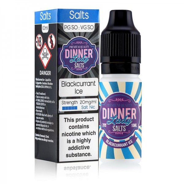 BLACKCURRANT ICE NICOTINE SALT E-LIQUID BY DINNER LADY SALTS