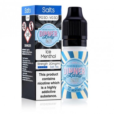 ICE MENTHOL NICOTINE SALT E-LIQUID BY DINNER LADY SALTS