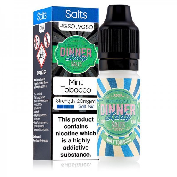 MINT TOBACCO NICOTINE SALT E-LIQUID BY DINNER LADY SALTS