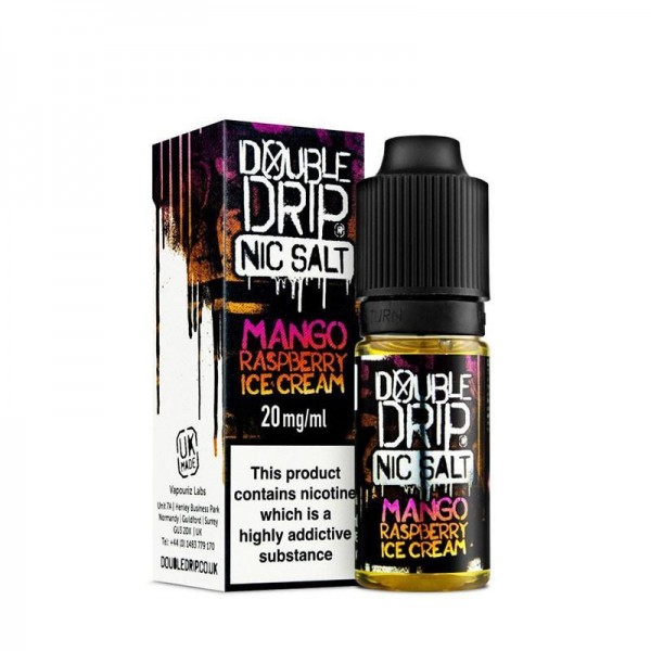 MANGO RASPBERRY ICE CREAM NIC SALT E-LIQUID BY DOUBLE DRIP