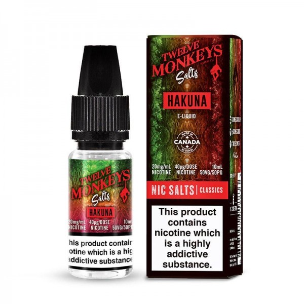 HAKUNA NICOTINE SALT E-LIQUID BY TWELVE MONKEYS SALTS