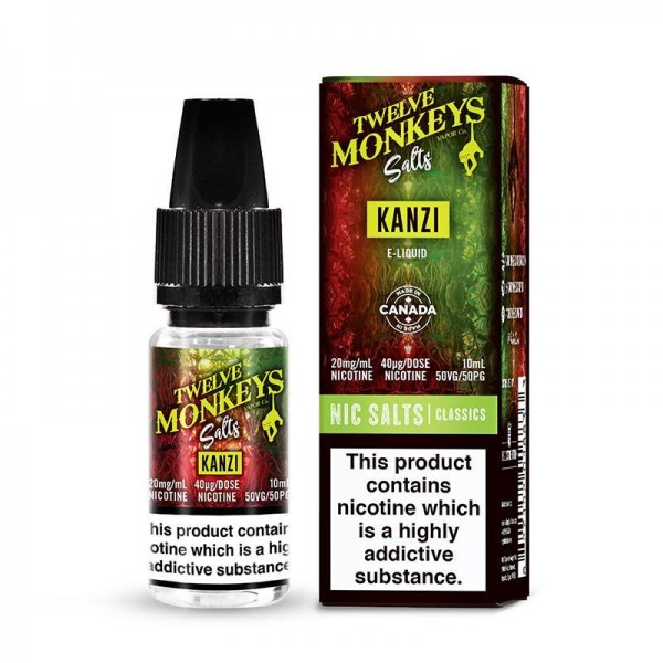 KANZI NICOTINE SALT E-LIQUID BY TWELVE MONKEYS SALTS