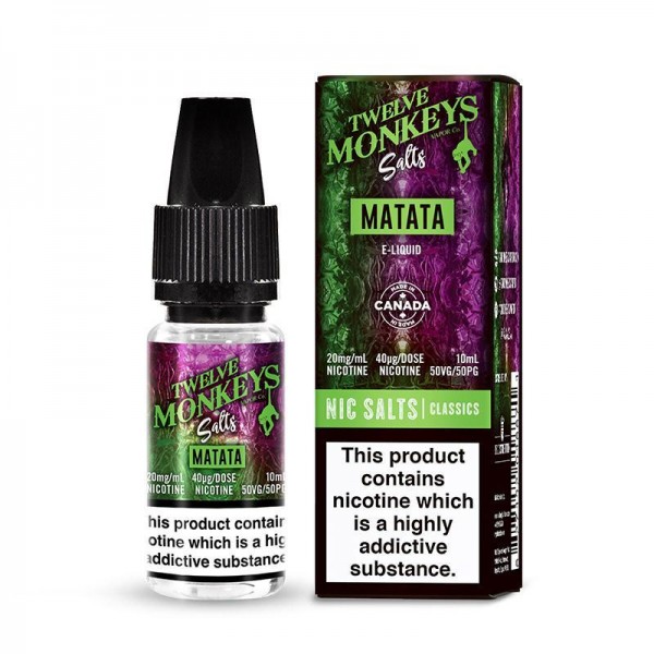 MATATA NICOTINE SALT E-LIQUID BY TWELVE MONKEYS SALTS