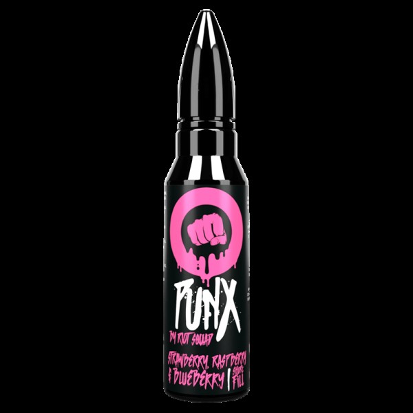 STRAWBERRY RASPBERRY & BLUEBERRY E LIQUID BY PUNX BY RIOT SQUAD 50ML 70VG