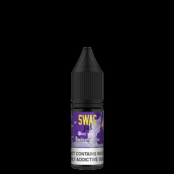 BLACKCURRANT ICE VAPORLESS NICOTINE SALT E-LIQUID BY SWAG JUS NICSALT