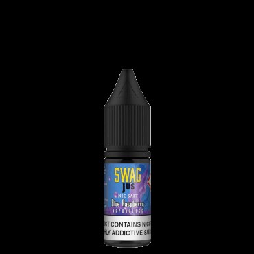 BLUE RASPBERRY VAPORLESS NICOTINE SALT E-LIQUID BY SWAG JUS NICSALT