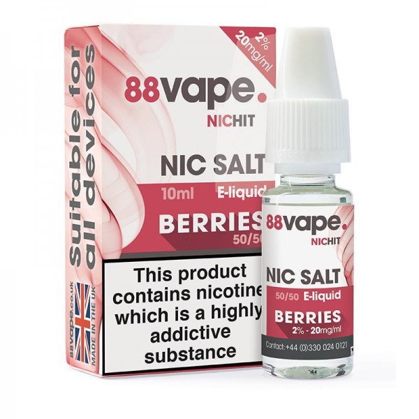 BERRIES NICOTINE SALT E-LIQUID BY 88 VAPE