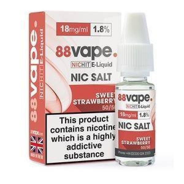 SWEET STRAWBERRY NICOTINE SALT E-LIQUID BY 88 VAPE