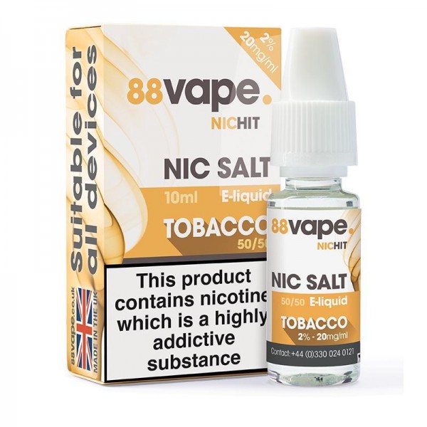 TOBACCO NICOTINE SALT E-LIQUID BY 88 VAPE