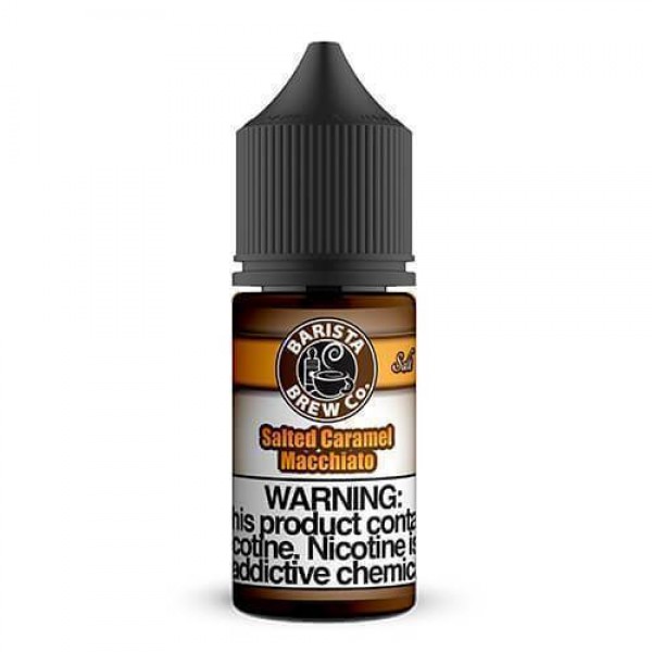 SALTED CARAMEL MACCHIATO NICOTINE SALT E-LIQUID BY BARISTA BREW CO.