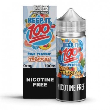 BLUE SLUSHIE TROPICAL E LIQUID BY KEEP IT 100 100ML 70VG