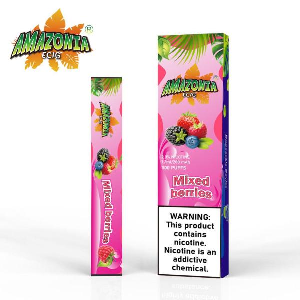 MIXED BERRIES BY AMAZONIA 20MG - 300 PUFFS DISPOSABLE POD