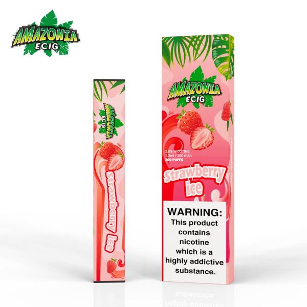 STRAWBERRY ICE BY AMAZONIA 20MG - 300 PUFFS DISPOSABLE POD