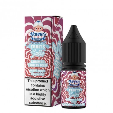 SUMMER FRUITS ICED NICOTINE SALT E-LIQUIDS BY NANNA'S SECRET FRUITS SALTY