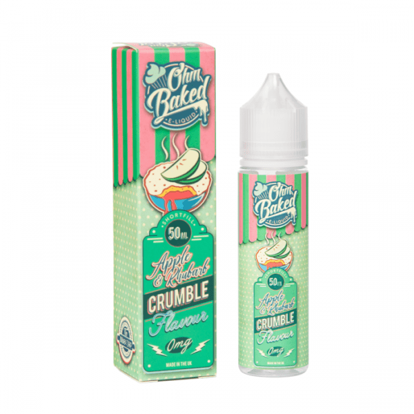 APPLE & RHUBARB CRUMBLE E LIQUID BY OHM BAKED 50ML 70VG