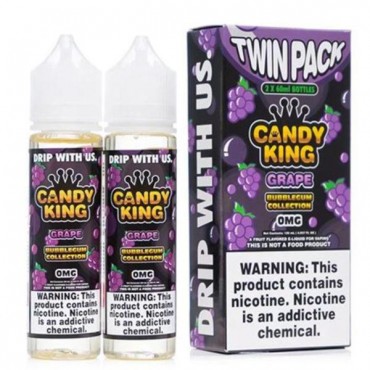 GRAPE E LIQUID BY CANDY KING BUBBLEGUM (2 X 50ML) 100ML 70VG